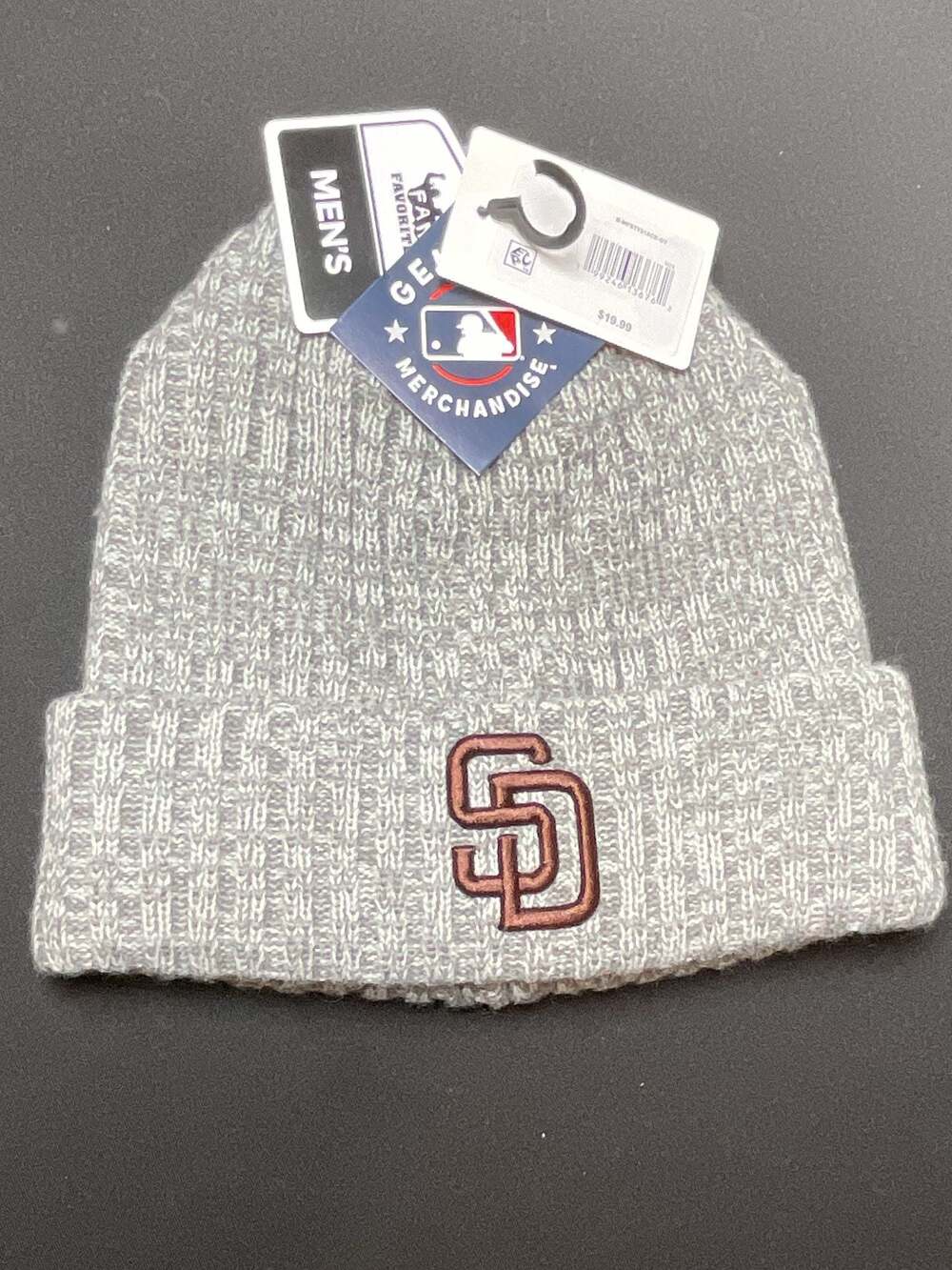 Fan Favorite San Diego Padres MLB Knit Cuffed Beanie Hat Grey OSFA New